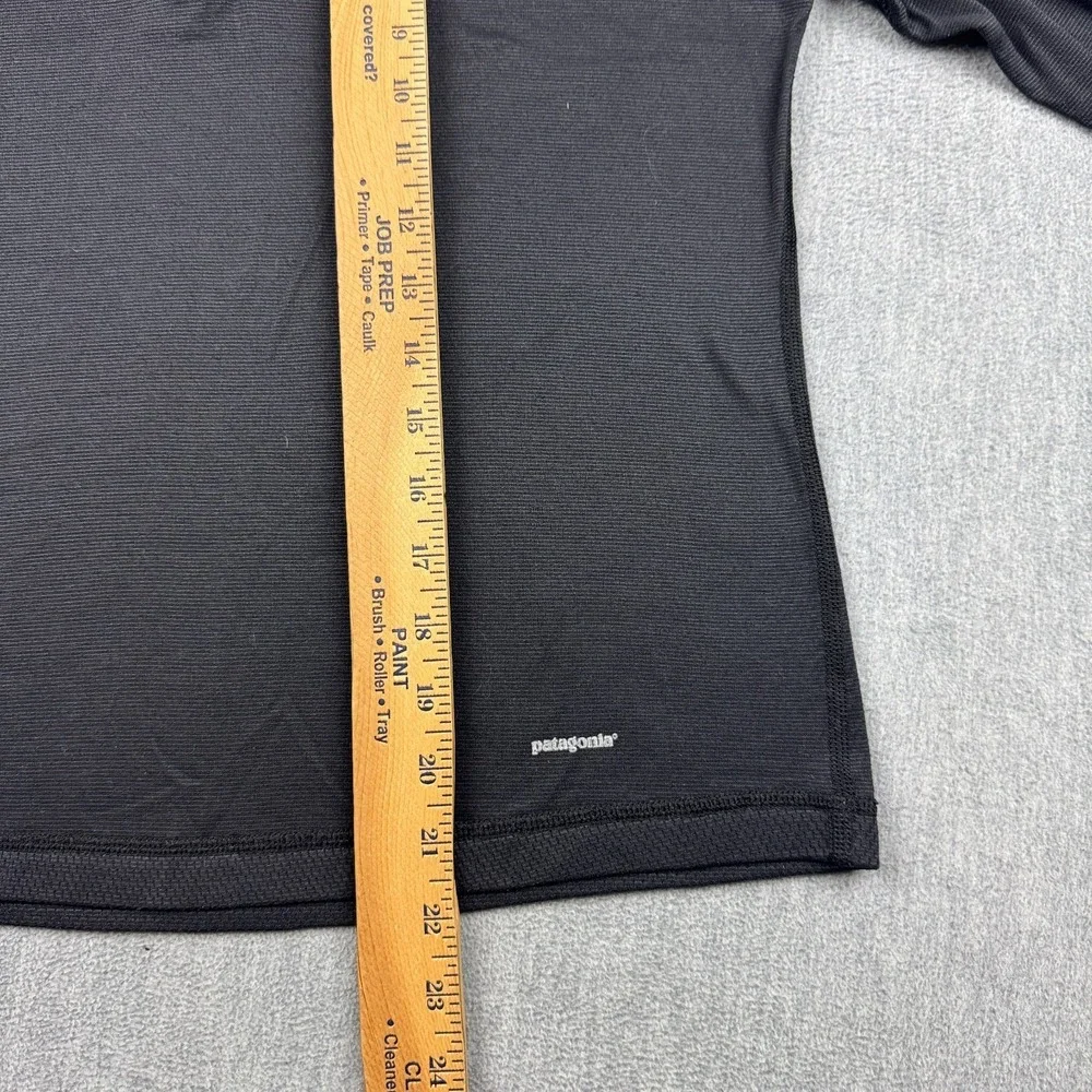 Patagonia Shirt Womens Medium Black Capilene Midweight Zip-T Pullover Made USA - Picture 7 of 12